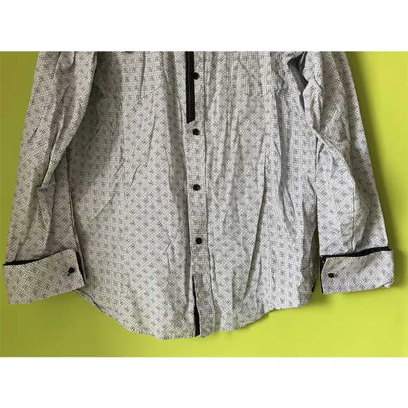 Pascal Morabito Geometric Men's Dress Shirt XXL - Picture 4 of 8